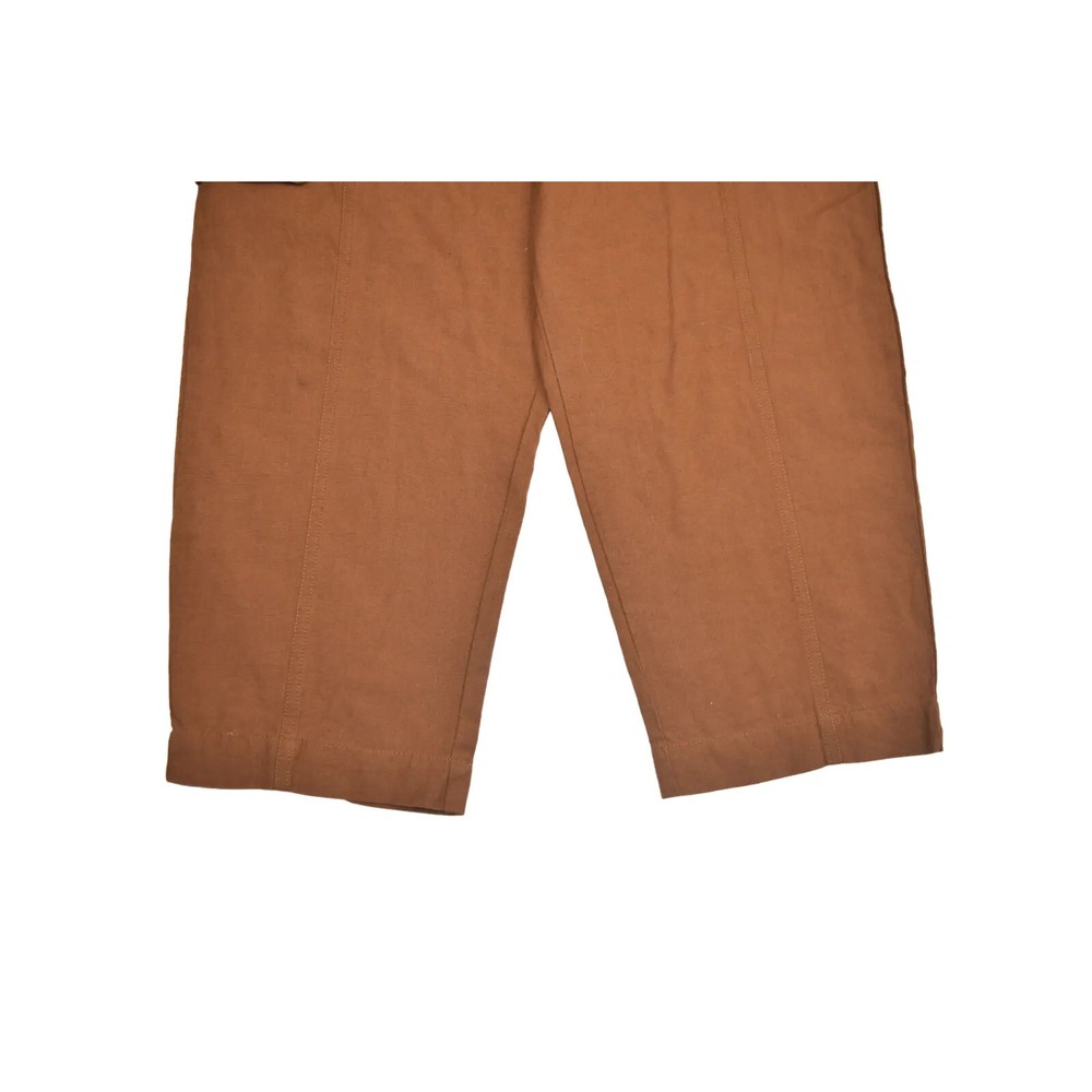 Urban Outfitters Pants Womens 4 Brown Cargo Linen Blend Relaxed Carpenter 28x26 - Picture 2 of 6